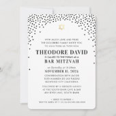 BAR MITZVAH elegante moderne boog zwart goud Kaart (Voorkant)