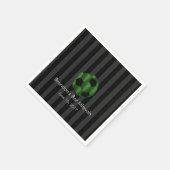 Bar Mitzvah Emerald Green en Black Voetbal Servetten (Hoek)