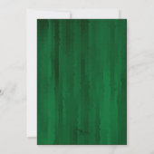 Bar Mitzvah Emerald Green Techno Streaks Kaart (Achterkant)