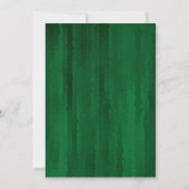 Bar Mitzvah Emerald Green Techno Streaks Kaart (Achterkant)