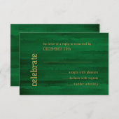 Bar Mitzvah Emerald Green Techno Streaks RSVP Kaart (Voorkant / Achterkant)