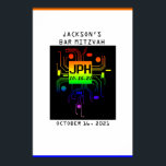 Bar Mitzvah-evenement Eigen logo Poster<br><div class="desc">Dit ontwerp kan worden gepersonaliseerd in het voorziene gebied door de foto en/of tekst te wijzigen. Of het kan worden aangepast door te klikken op "Personaliseer deze sjabloon" en vervolgens de optie "Klik om verder aan te passen" te kiezen en de achtergrond te verwijderen of de kleur ervan te wijzigen,...</div>