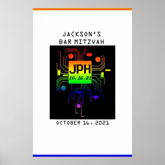Bar Mitzvah-evenement Eigen logo Poster (Voorkant)