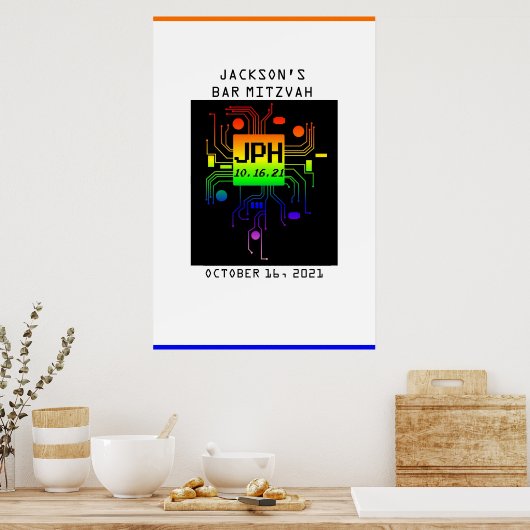 Bar Mitzvah Event Custom Logo Poster (Keuken)