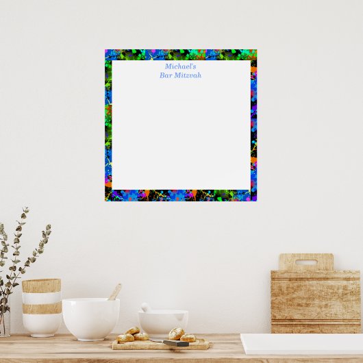 Bar Mitzvah, Faux Neon, inlogbord Poster (Keuken)