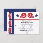 Bar Mitzvah Football Ticket RSVP (Voorkant / Achterkant)