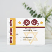 Bar Mitzvah Football Ticket RSVP (Staand voorkant)