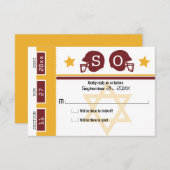 Bar Mitzvah Football Ticket RSVP (Voorkant / Achterkant)