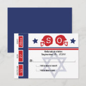 Bar Mitzvah Football Ticket RSVP Kaartje (Voorkant / Achterkant)