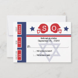 Bar Mitzvah Football Ticket RSVP Kaartje
