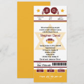 Bar Mitzvah Football Ticket Uitnodiging (Voorkant / Achterkant)