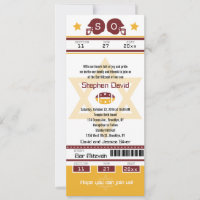 Bar Mitzvah Football Ticket Uitnodiging