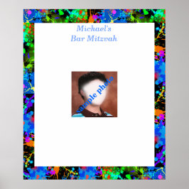 Bar Mitzvah-foto aanmeldingsbord Poster