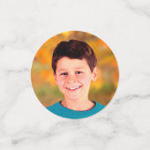 Bar Mitzvah Foto Bold Charcoal Gray Silver Foil Confetti (Kleine voorkant)