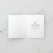 Bar Mitzvah-foto Eenvoudig Krachtig Modern Schrift Bedankkaart (Binnen)