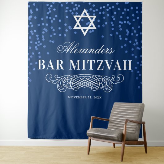 Bar Mitzvah-fotobackdrop Wandkleed (In situ)