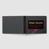 BAR MITZVAH gamer cool trendy rood zwart Gastenboek (Volledig)