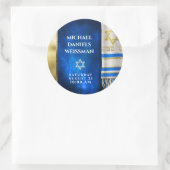 Bar Mitzvah Gebedsjaal Ronde Sticker (Tas)