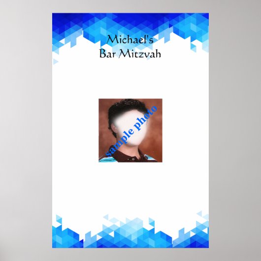 Bar Mitzvah, Geometric, Foto, Sign in Board Poster (Voorkant)