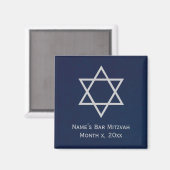 Bar Mitzvah Gepersonaliseerde Magneet - Blauw en Z (Voorkant / Achterkant)