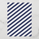 BAR MITZVAH gewone ster modern minimaal marineblau Folie Uitnodiging (Achterkant)