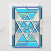 Bar Mitzvah Glas in lood & Silver Star van David Kaart (Voorkant)