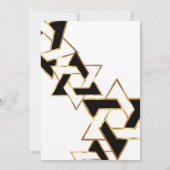 Bar Mitzvah Gold Black White Star van David Kaart (Achterkant)