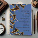 Bar Mitzvah Gold Blue Brown Star van David Kaart<br><div class="desc">Bar Mitzvah Gold Blue Brown Star of David Bar Mitzvah en Bat Mitzvah uitnodigingssets ontworpen door Umua. Gedrukt en verzonden door Zazzle of haar partners.</div>