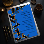 Bar Mitzvah Gold Blue Star van David Kaart<br><div class="desc">Bar Mitzvah Gold Blue Black Star van David Bar Mitzvah en Bat Mitzvah uitnodigingssets ontworpen door Umua. Gedrukt en verzonden door Zazzle of haar partners.</div>