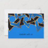 Bar Mitzvah Gold Blue Star van David Kaart (Voorkant)