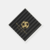 Bar Mitzvah Gold en Black Voetbal Servetten (Hoek)