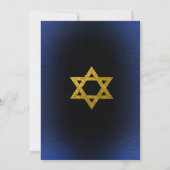 Bar Mitzvah Gold en Blue Kaart (Achterkant)