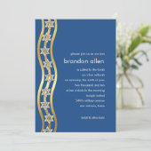 Bar Mitzvah Gold- en Silver Wavy-rand Alle kleuren Kaart (Staand voorkant)