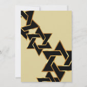 Bar Mitzvah Gold en zwarte ster van David Kaart (Achterkant)