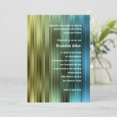 Bar Mitzvah Gold Green Blue Stripes Kaart (Staand voorkant)