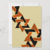 Bar Mitzvah Gold Oranje Black Star van David Kaart (Achterkant)