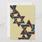 Bar Mitzvah Gold Paarse Blue Star van David Kaart (Achterkant)