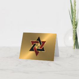 Bar Mitzvah Gold Red Star van David