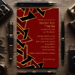 Bar Mitzvah Gold Red Star van David Kaart<br><div class="desc">Bar Mitzvah Gold Red Black Star van David Bar Mitzvah en Bat Mitzvah uitnodigingssets ontworpen door Umua. Gedrukt en verzonden door Zazzle of haar partners.</div>