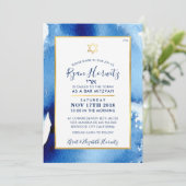 BAR MITZVAH gouden ster blauw waterverf FOTO RYAN2 Kaart (Staand voorkant)
