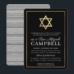 BAR MITZVAH gouden ster eenvoudig modern zwart wit Kaart<br><div class="desc">door kat massard >> https://linktr.ee/simplysweetpaperie <<< Een modern, eenvoudig stijlvol uitnodigingsontwerp voor de BAR, Bat of B'NAI MITZVAH TIP van uw kind:: 1. Als u afbeeldingen en lettertypen wilt wijzigen/verplaatsen en meer tekst wilt toevoegen, klikt u op de knop "Aanpassen". - - - - - - - - - -...</div>