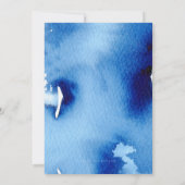 BAR MITZVAH gouden ster smart blue waterverf uitno Kaart (Achterkant)