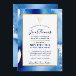 BAR MITZVAH gouden ster smart blue waterverf uitno Kaart<br><div class="desc">door kat massard >> kat@simplysweetPAPERIE.com << - - - - - - - - - - - - - - - - - - - - - - - - - - - - - - - - - - - - - - - - - - - - -...</div>