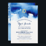 BAR MITZVAH gouden ster stijlvol blauw waterverf T Kaart<br><div class="desc">door kat massard >> kat@simplysweetPAPERIE.com << - - - - - - - - - - - - - - - - - - - - - - - - - - - - - - - - - - - - - - - - - - - - -...</div>