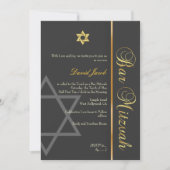 BAR MITZVAH GRAPHITE/GOLD/DIY KLEUR KAART (Voorkant)
