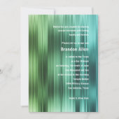 Bar Mitzvah Green Blue Stripes Kaart (Voorkant)