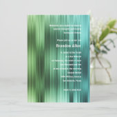 Bar Mitzvah Green Blue Stripes Kaart (Staand voorkant)
