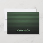 Bar Mitzvah Green en Black Horizontal Stripes Kaart (Voorkant)