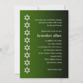 Bar Mitzvah Green en Black Kaart (Voorkant)