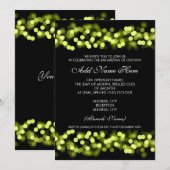 Bar Mitzvah Green Hollywood Glam Kaart (Voorkant / Achterkant)